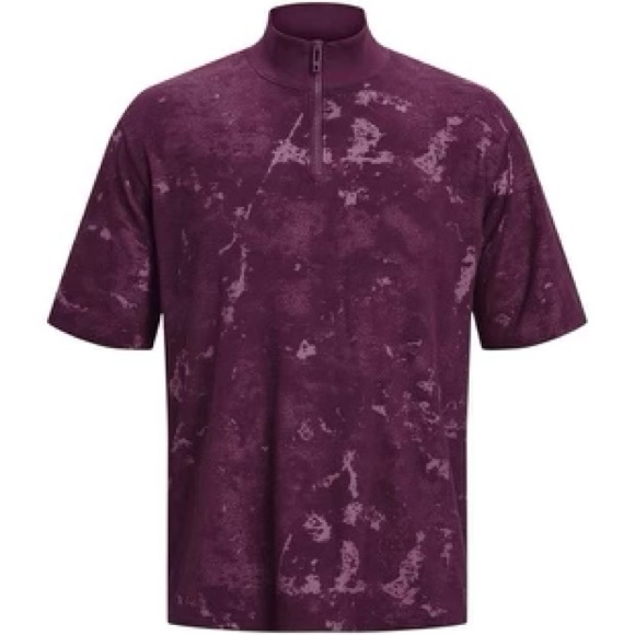 Under Armour Journey Stretch Short Sleeve 1/4 zip Terry Jacquard Jersey Knit Top - Picture 6 of 16